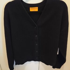 Women's Cashmere  Black Cardigan Sweater